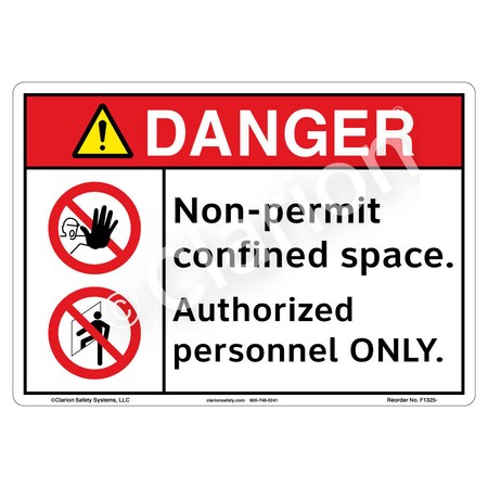 ANSI/ISO Compliant Danger/Non-Permit Safety Signs Outdoor Flexible Polyester (Z1) 14 X 10